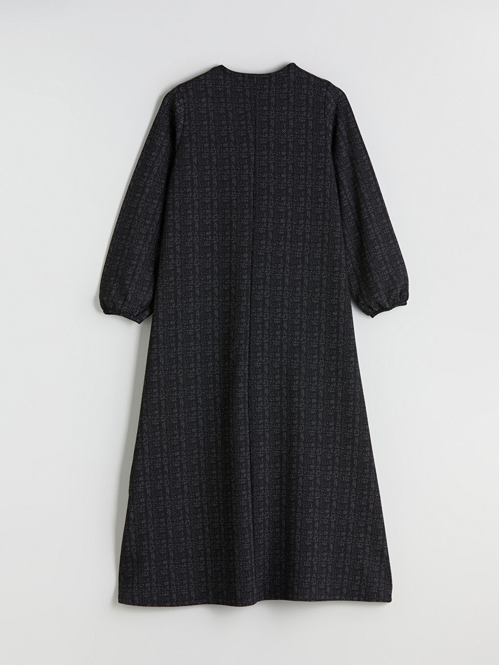 Crew Neck Patterned Dress-5