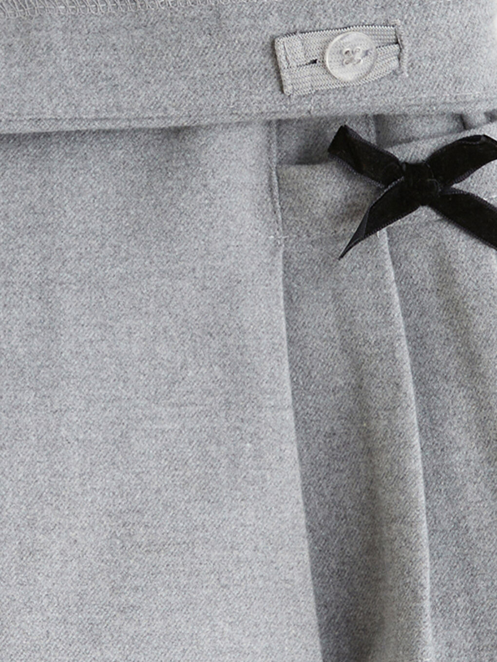 Gri Beli Lastikli Pileli Kız Çocuk Şort Etek-4