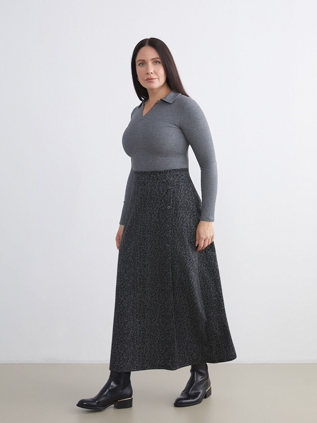 Elasticated Waist Patterned Skirt