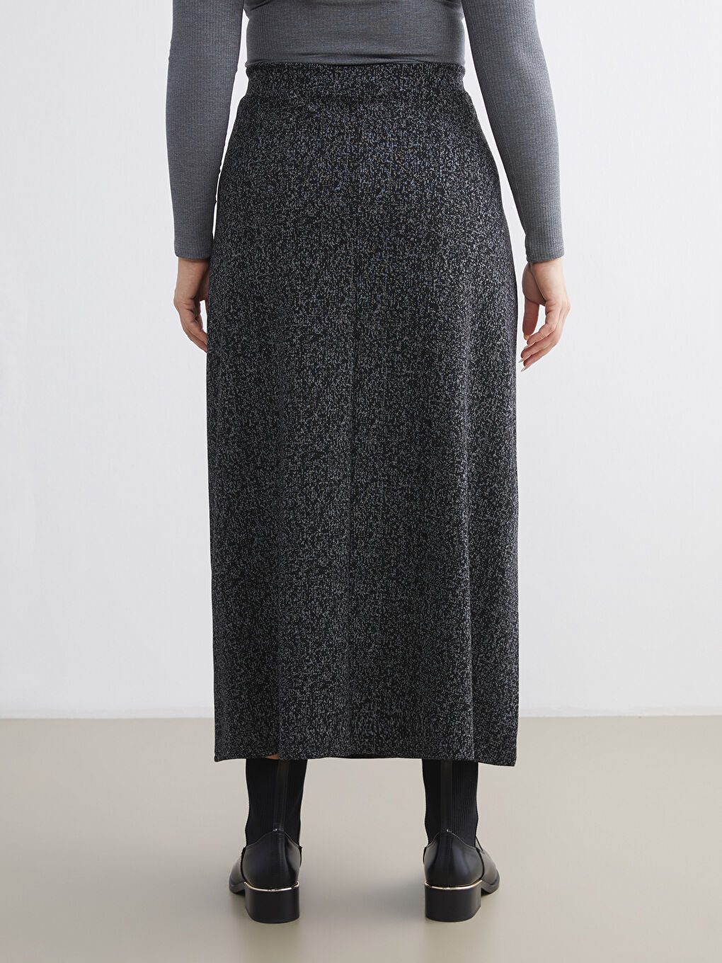 Elasticated Waist Patterned Skirt-3