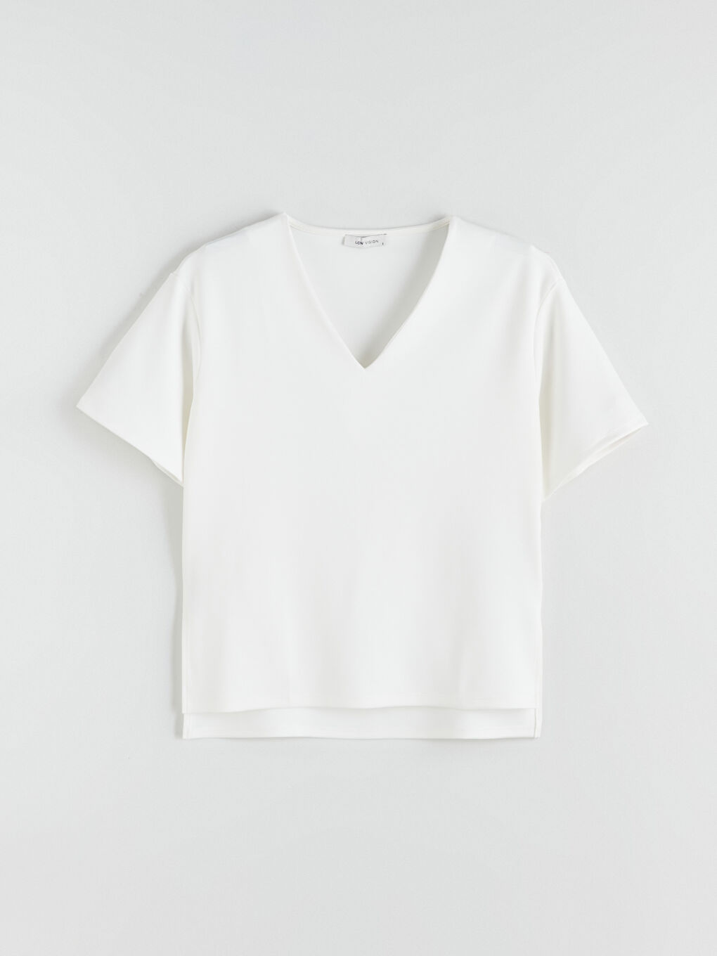 LCW Vision V Neck Women's T-Shirt -W5J458Z8-R9J