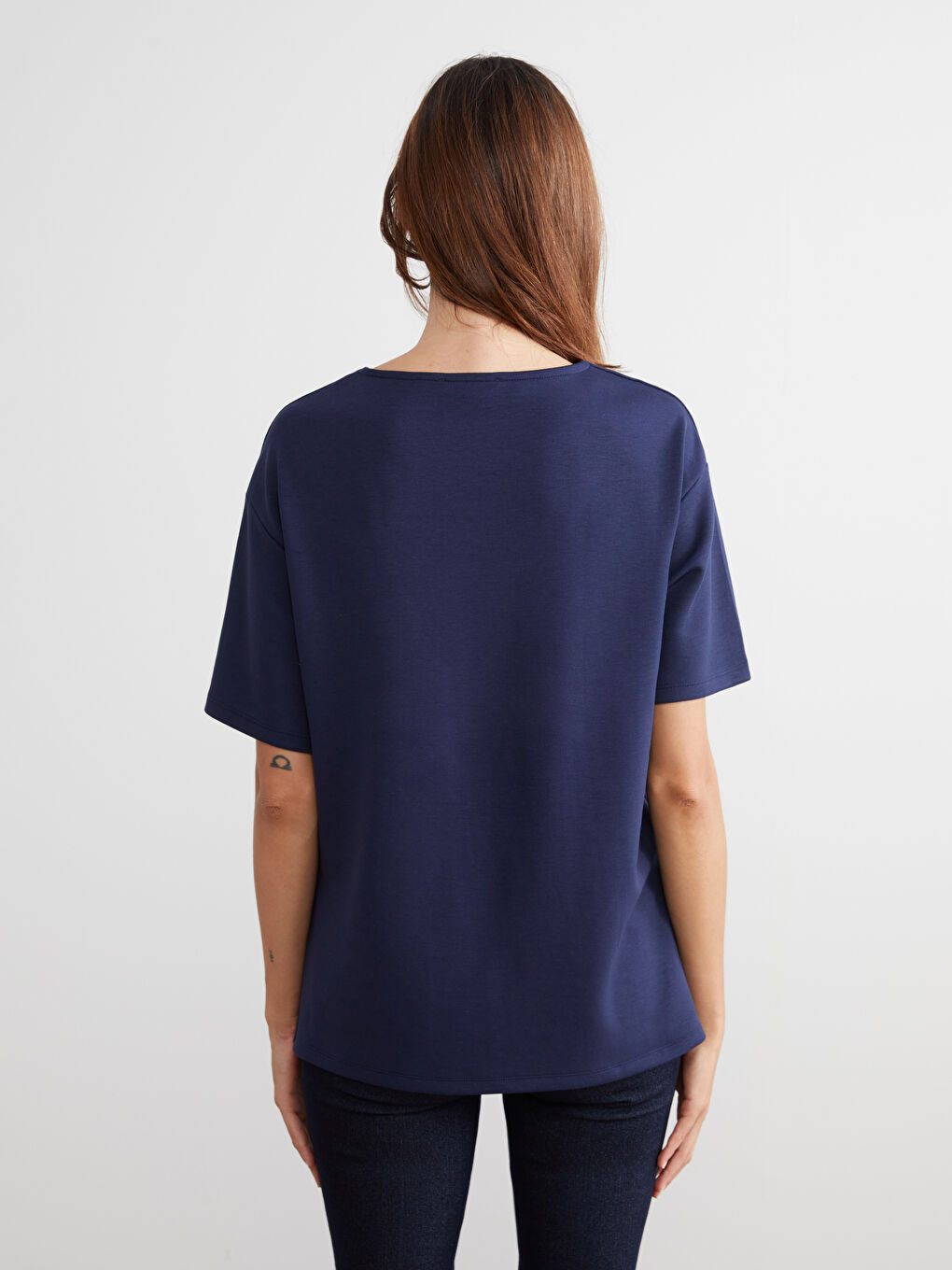 LCW Vision V Neck Women's T-Shirt -W5J458Z8-R4J