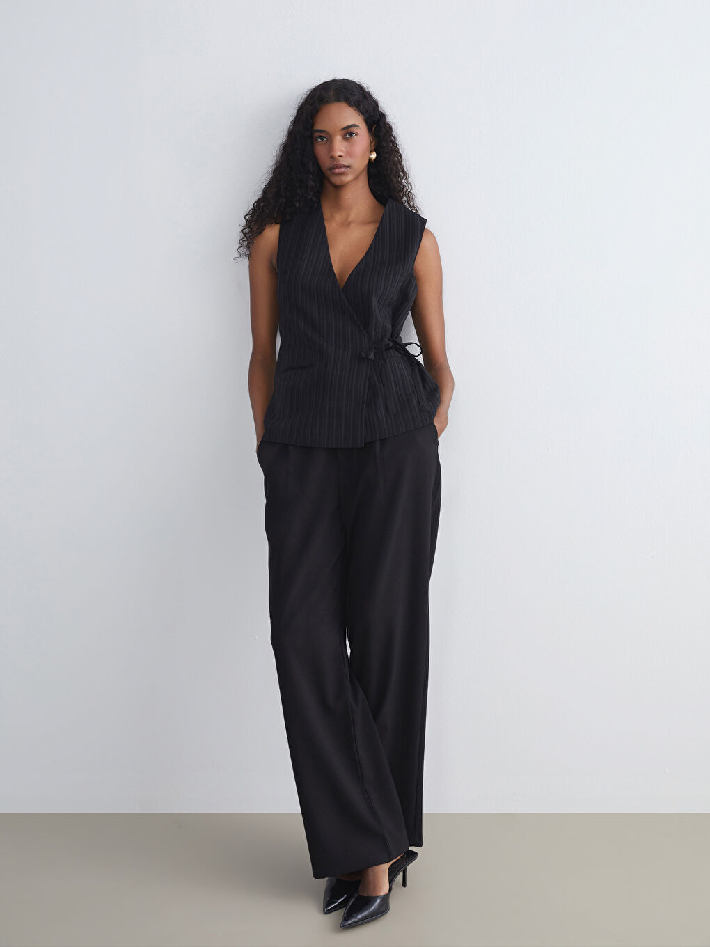 LCW Vision Woman BLACK Suit Waistcoat -W5J468Z8-CVL