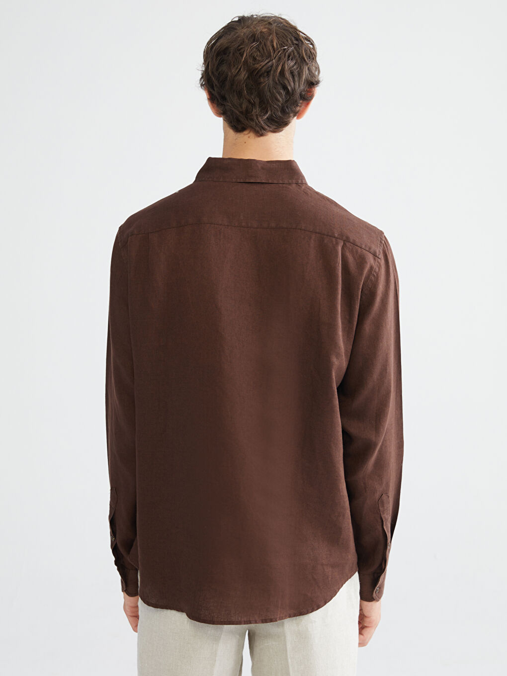SOUTHBLUE Regular Fit Long Sleeve Linen Men's Shirt -W5J486Z8-D7V