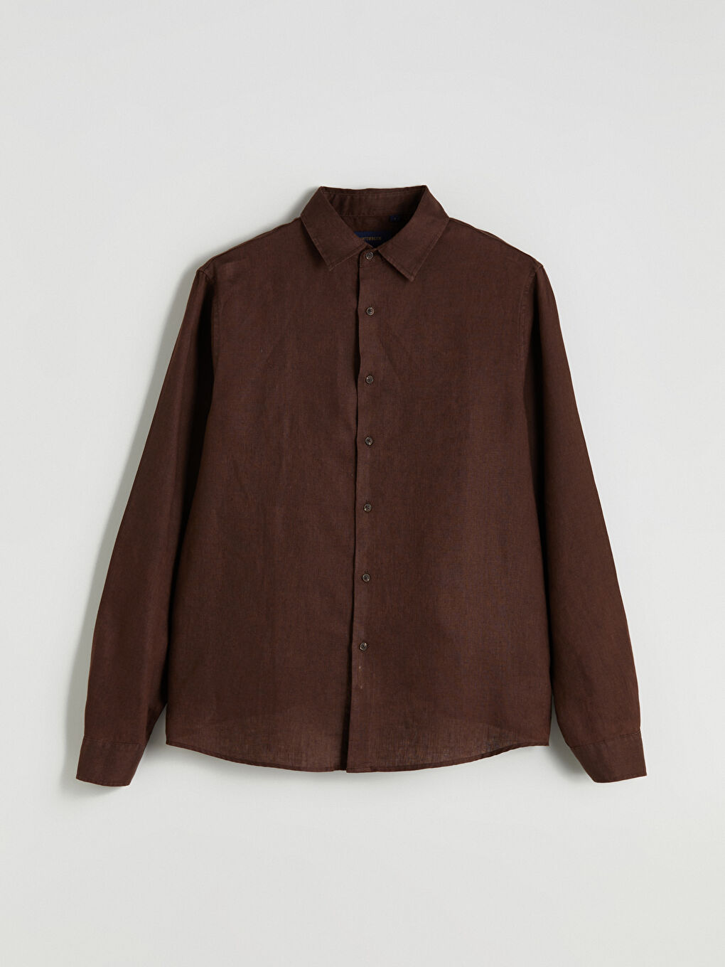 Regular Fit Long Sleeve Linen Men's Shirt-4