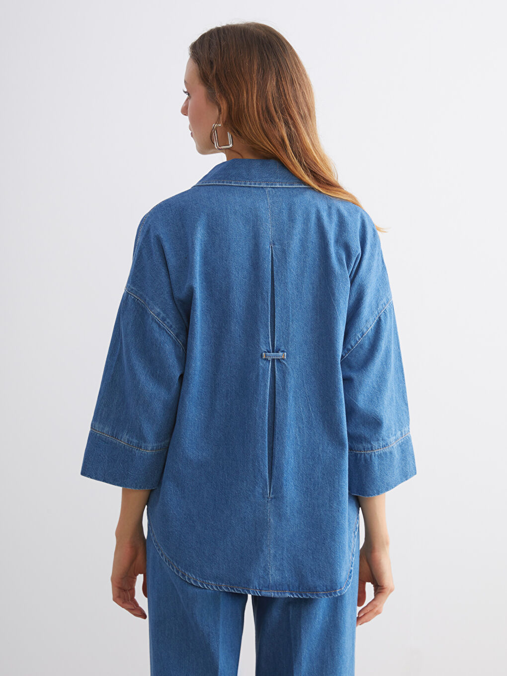 LCW Vision Loose Fit Women's Denim Shirt -W5J497Z8-507