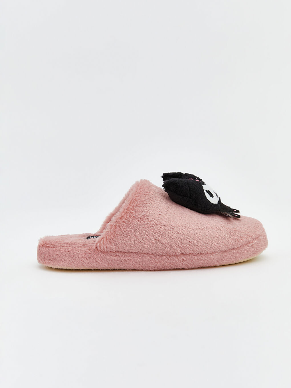 Pembe Kuromi Baskılı Kız Çocuk Pelüş Ev Terliği-1