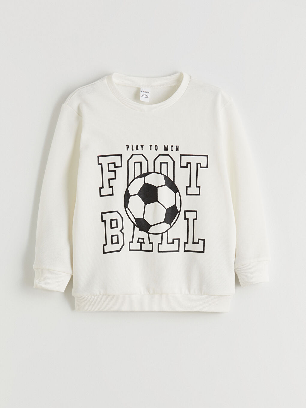 Ekru Baskılı Erkek Çocuk Sweatshirt