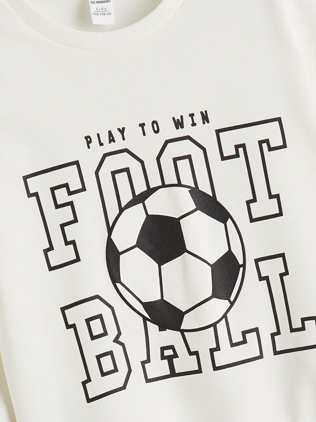 Ekru Baskılı Erkek Çocuk Sweatshirt-1