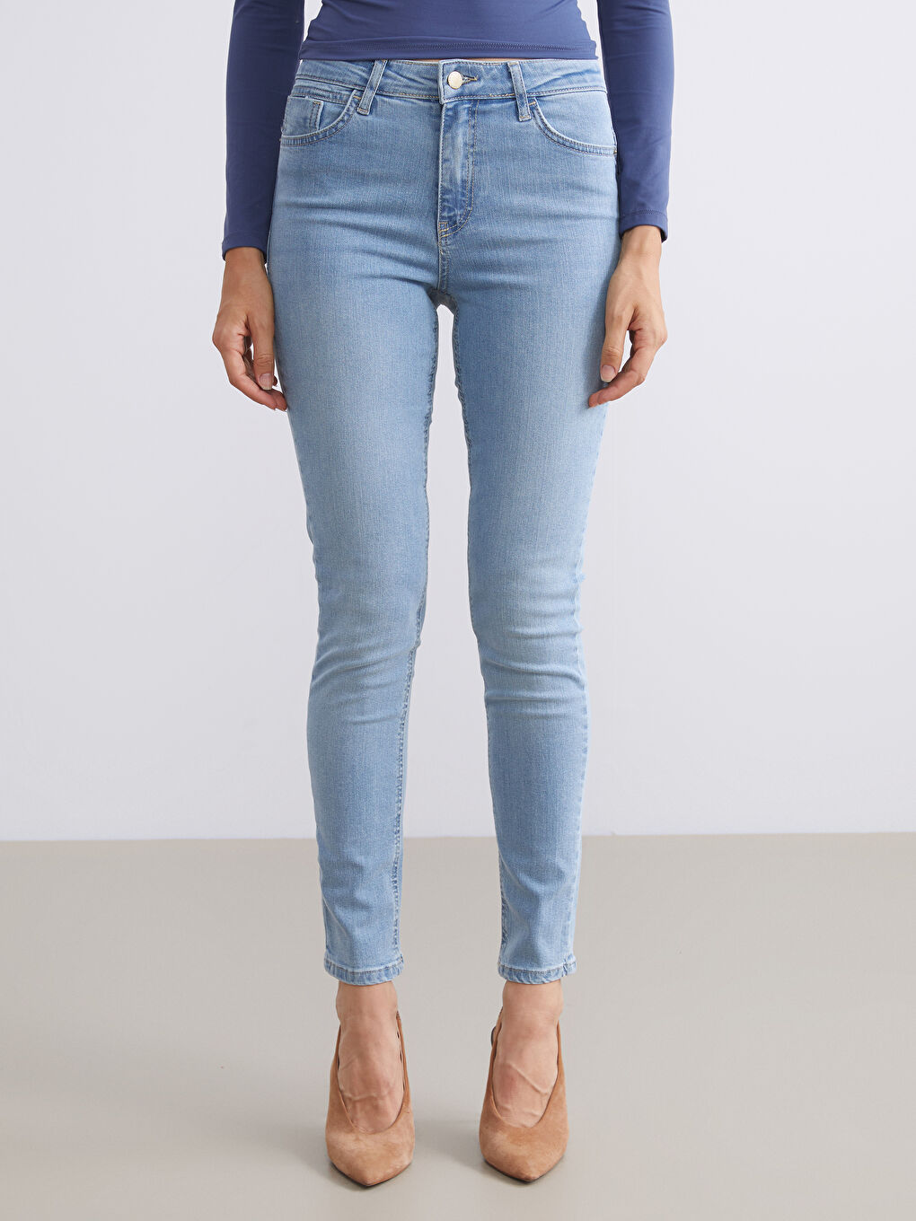 İndigo Push Up Kadın Jean Pantolon-1