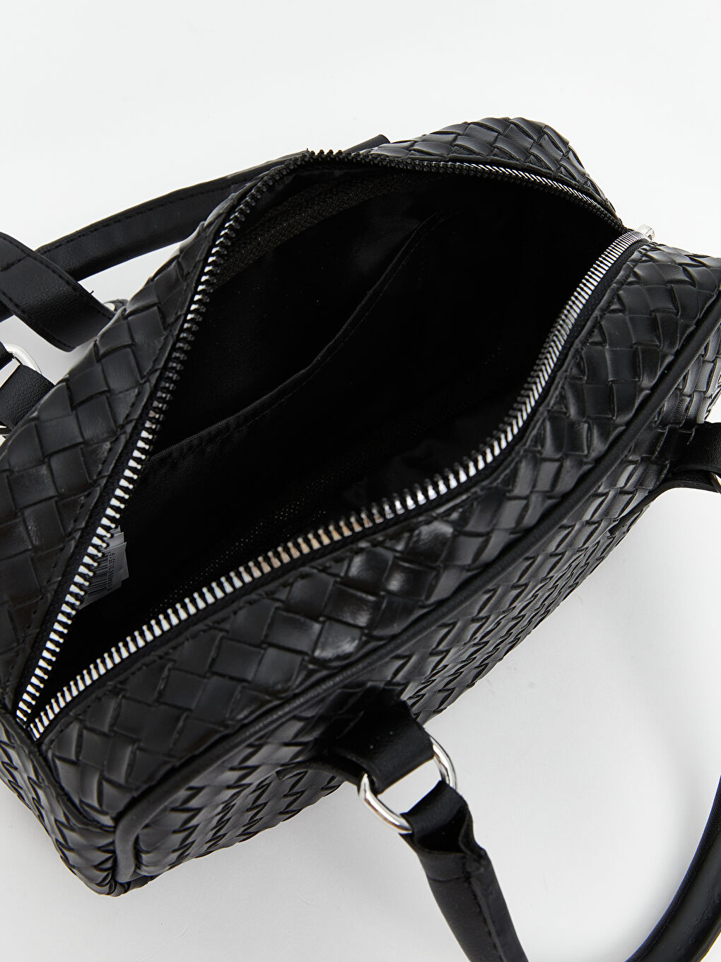 Siyah Deri Görünümlü Kadın Omuz Çantası-2