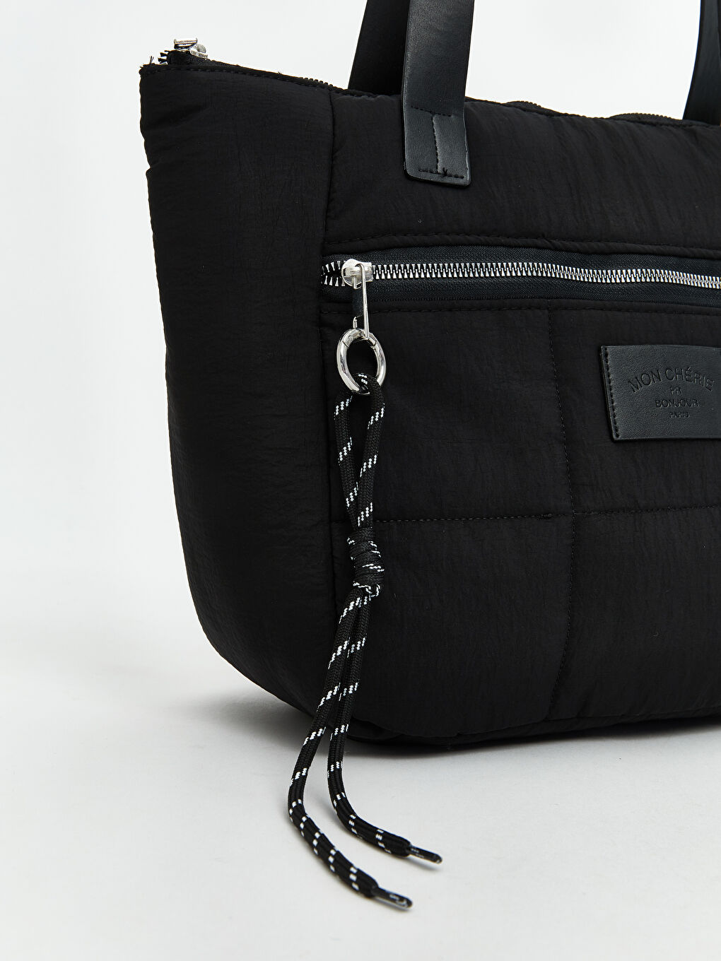 Siyah Fermuarlı Kadın Kol Çantası-1