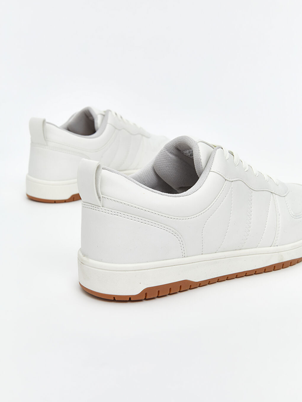 Beyaz Bağcıklı Erkek Spor Ayakkabı-4