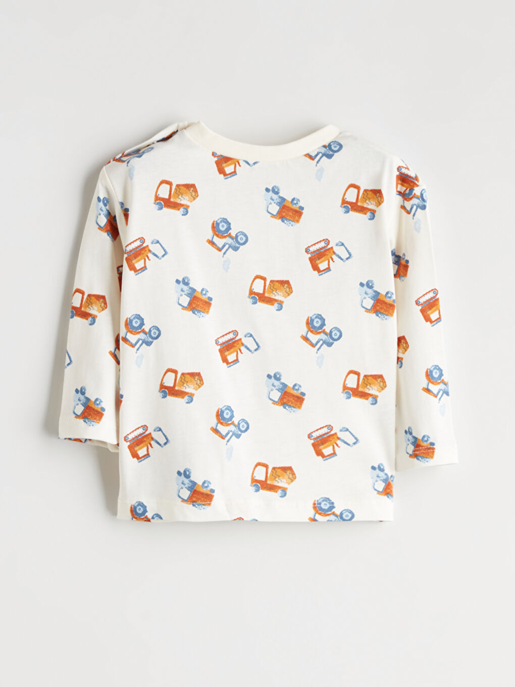 Ekru Bisiklet Yaka Erkek Bebek Tişört ve Eşofman Altı-6