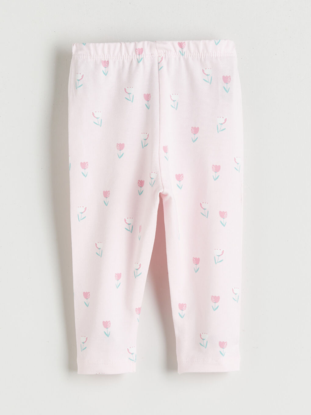 Pembe Bebe Yaka Kız Bebek Bluz ve Pantolon 2'li Takım-4