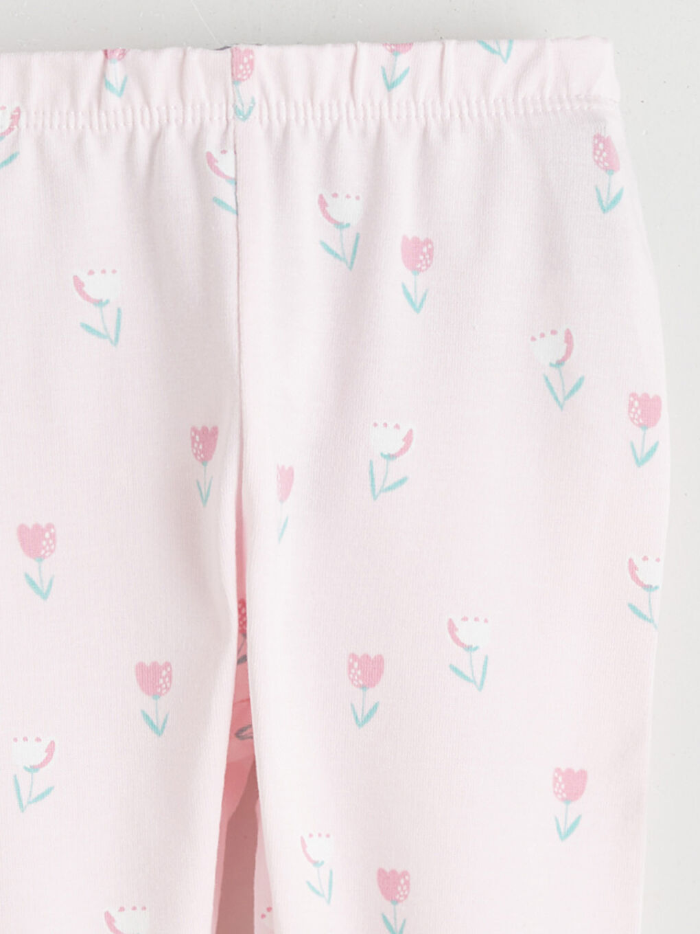 Pembe Bebe Yaka Kız Bebek Bluz ve Pantolon 2'li Takım-6