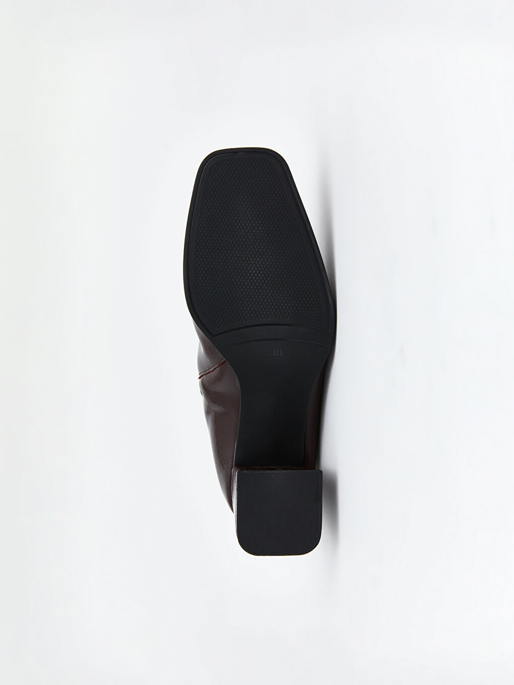 Bordo Deri Görünümlü Kadın Topuklu Bot-3