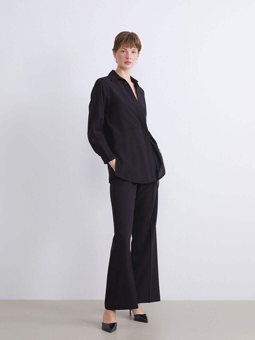 Woman BLACK Shirt Tunic-2