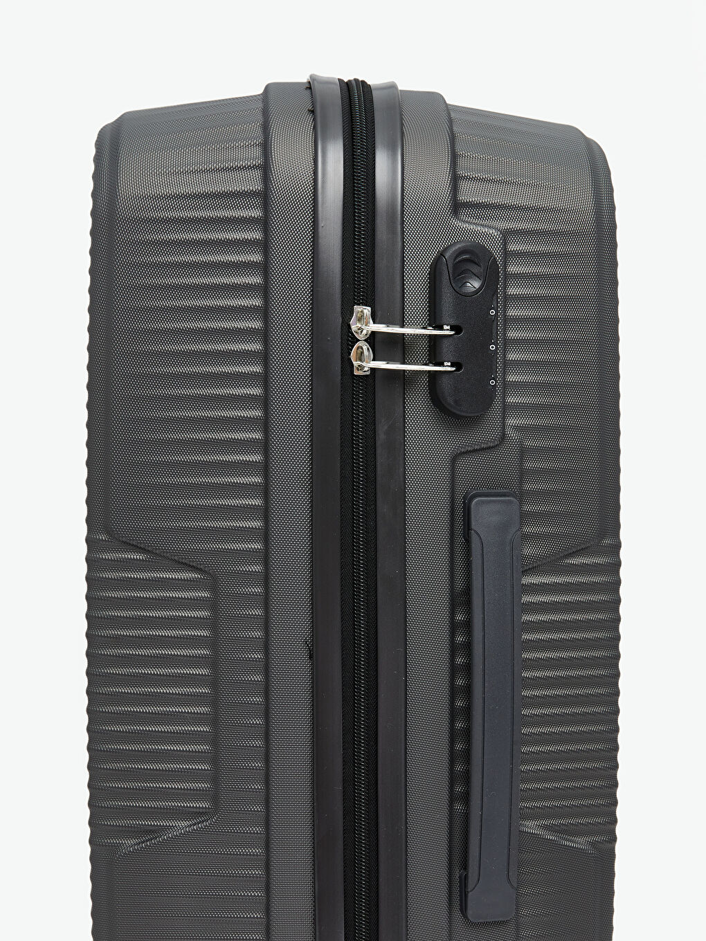 Lock Detailed Medium Size Suitcase-3