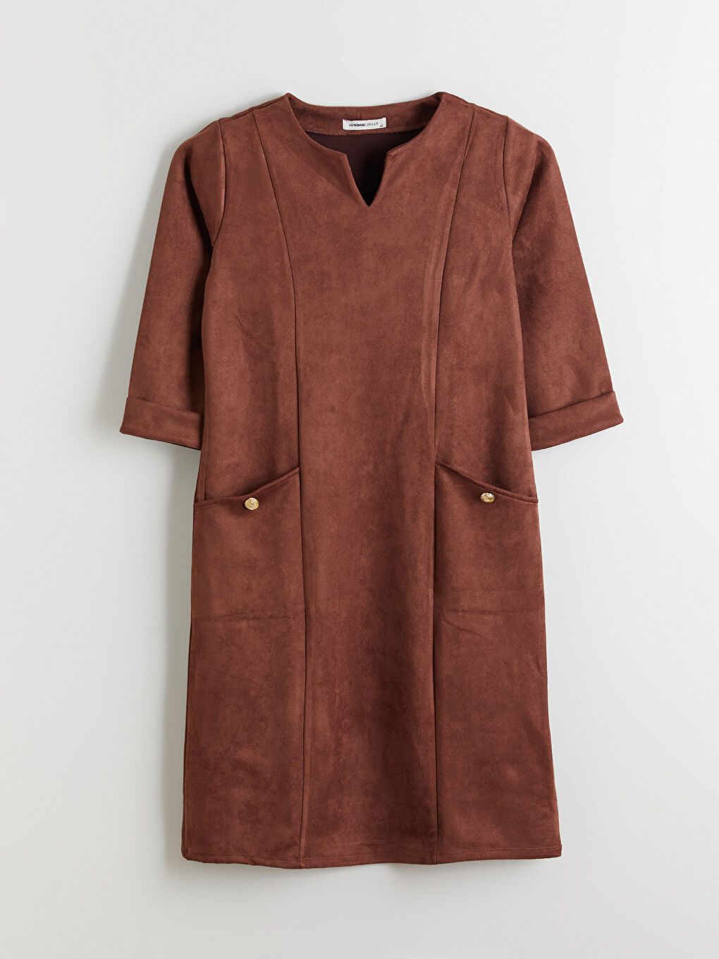 فستان بني امرأة-4