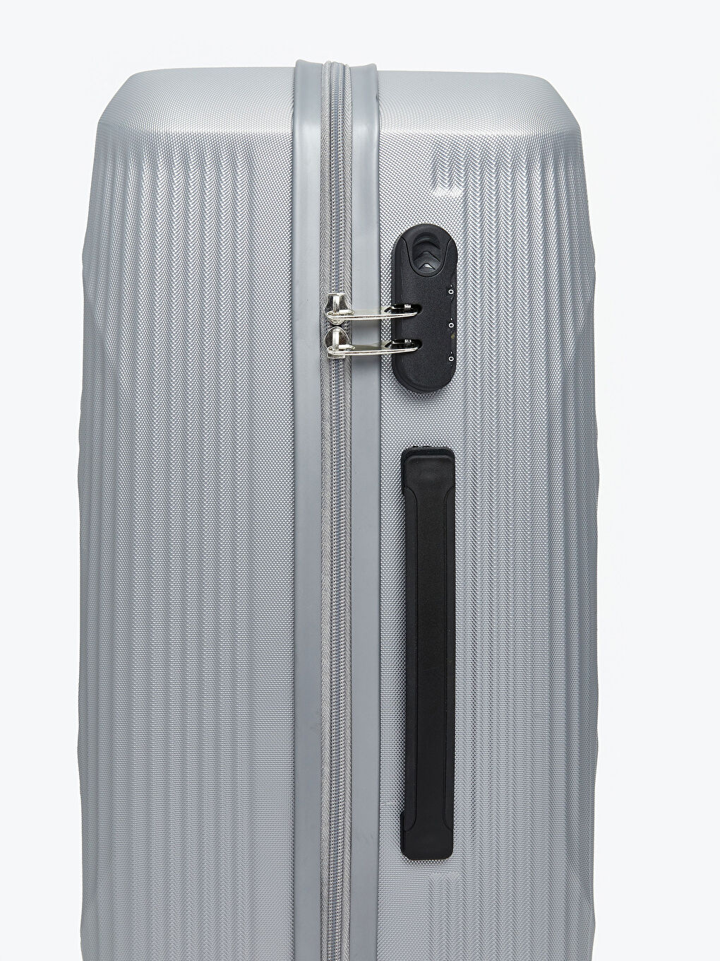 Gri Kilit Detaylı Büyük Boy Valiz-3