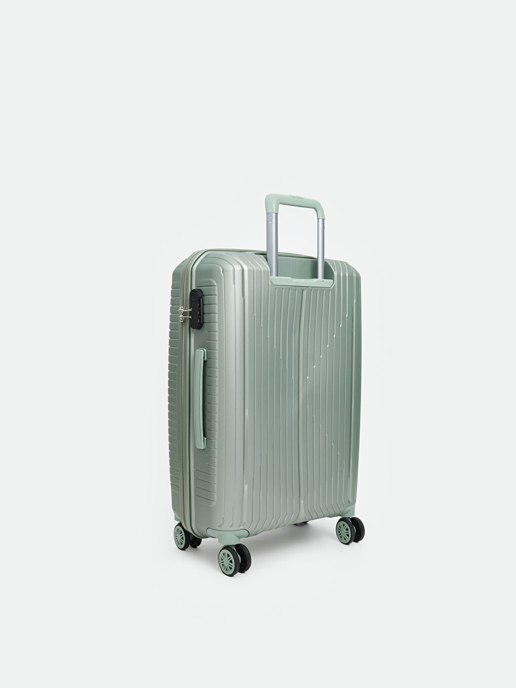 Yeşil Kilit Detaylı Küçük Boy Valiz-1