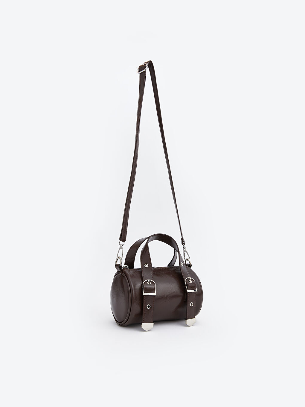 Kahverengi Deri Görünümlü Kadın Omuz Çantası