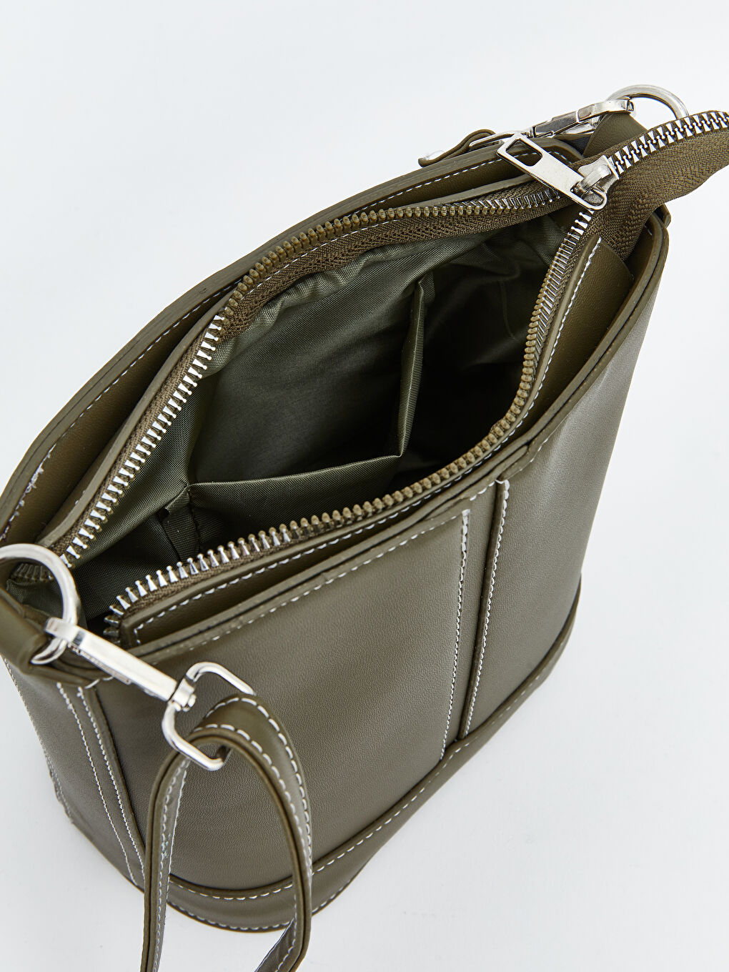 Leather-Look Women's Shoulder Bag-3