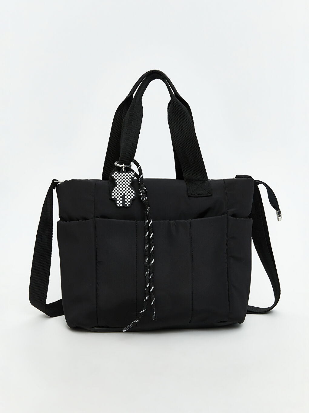 Siyah Anahtarlık Detaylı Kadın Omuz Çantası