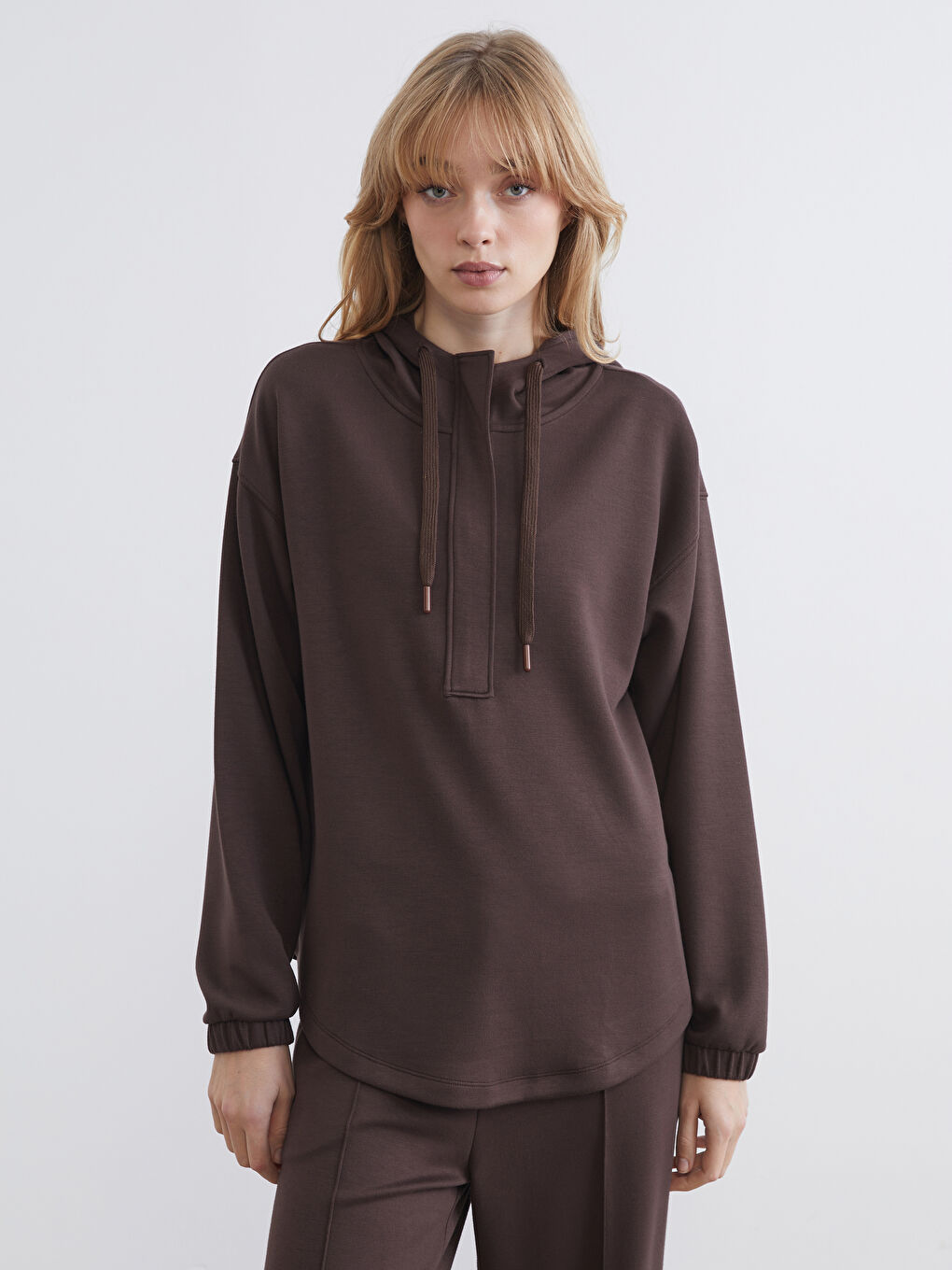 Woman BROWN Hoodie