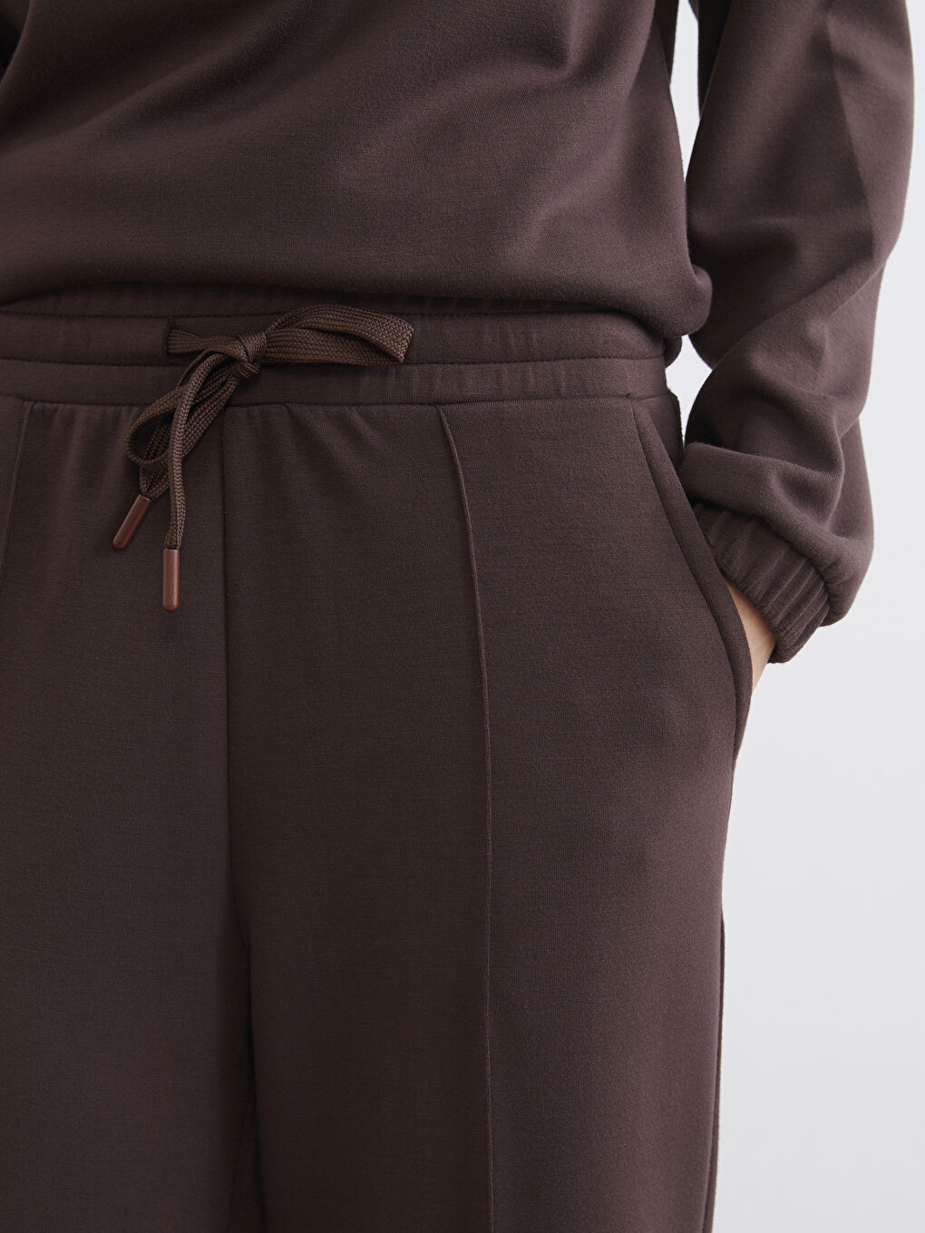 Elasticated Waist Wide Leg Women's Sweatpants-2