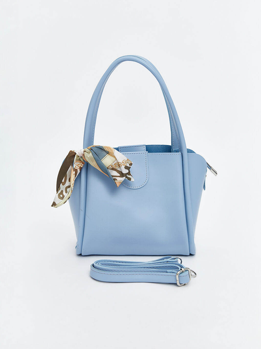 Mavi Fular Detaylı Kadın Omuz Çantası-2