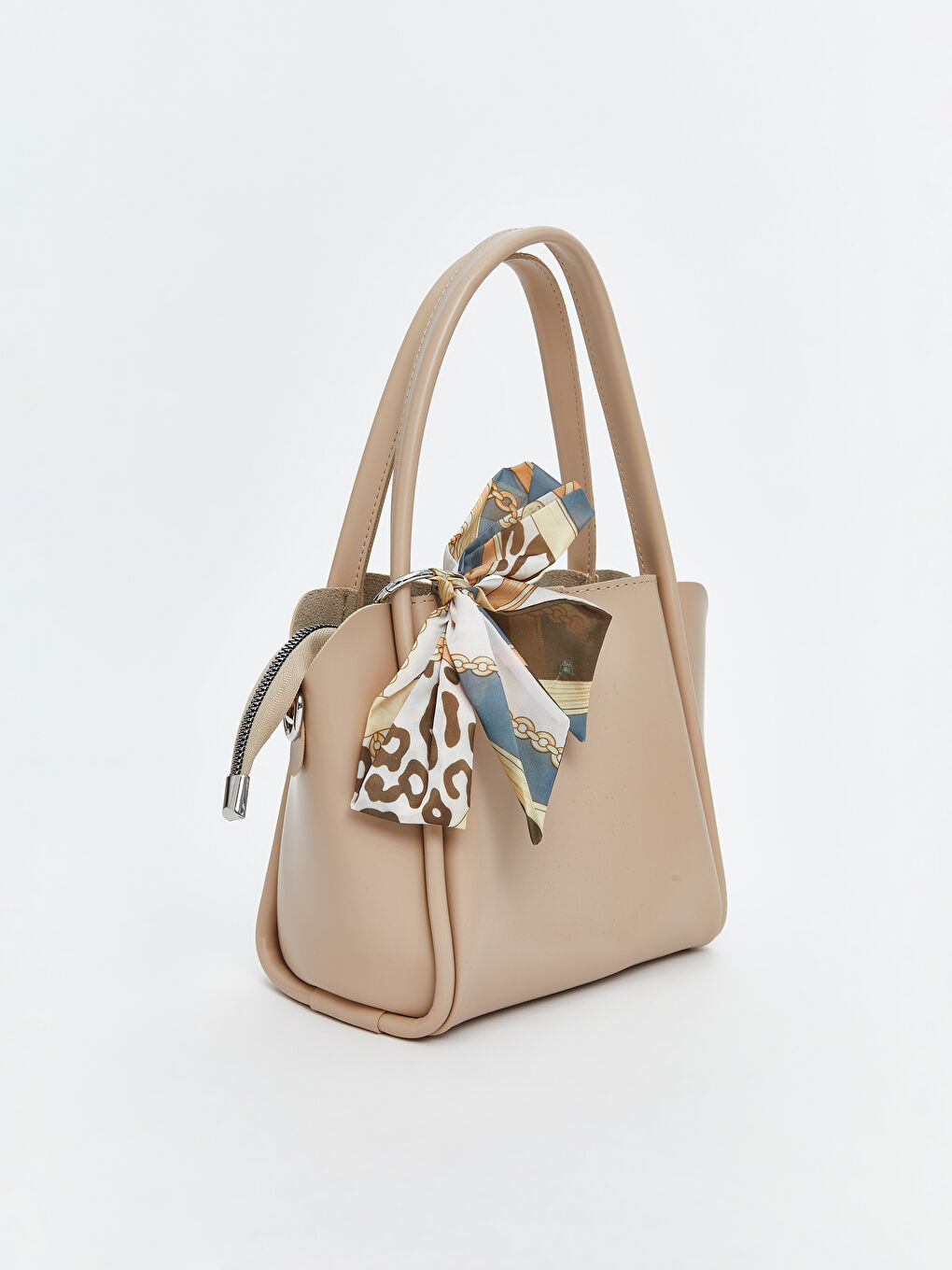 Kahverengi Fular Detaylı Kadın Omuz Çantası-3