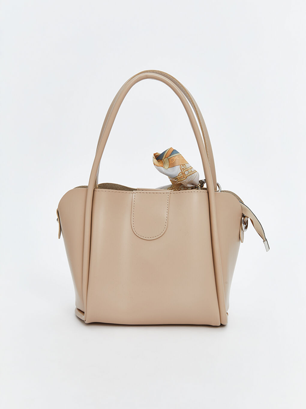 Kahverengi Fular Detaylı Kadın Omuz Çantası-4