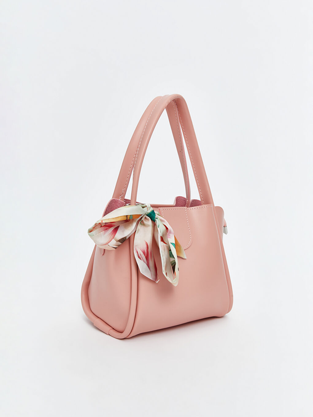 Pembe Fular Detaylı Kadın Omuz Çantası-3