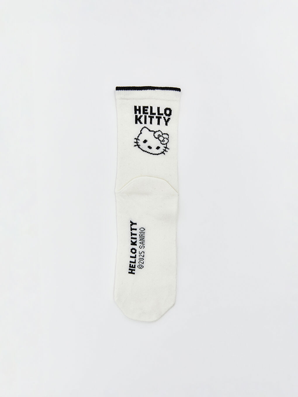 Bordo Hello Kitty Baskılı Kadın Soket Çorap 3'lü-1