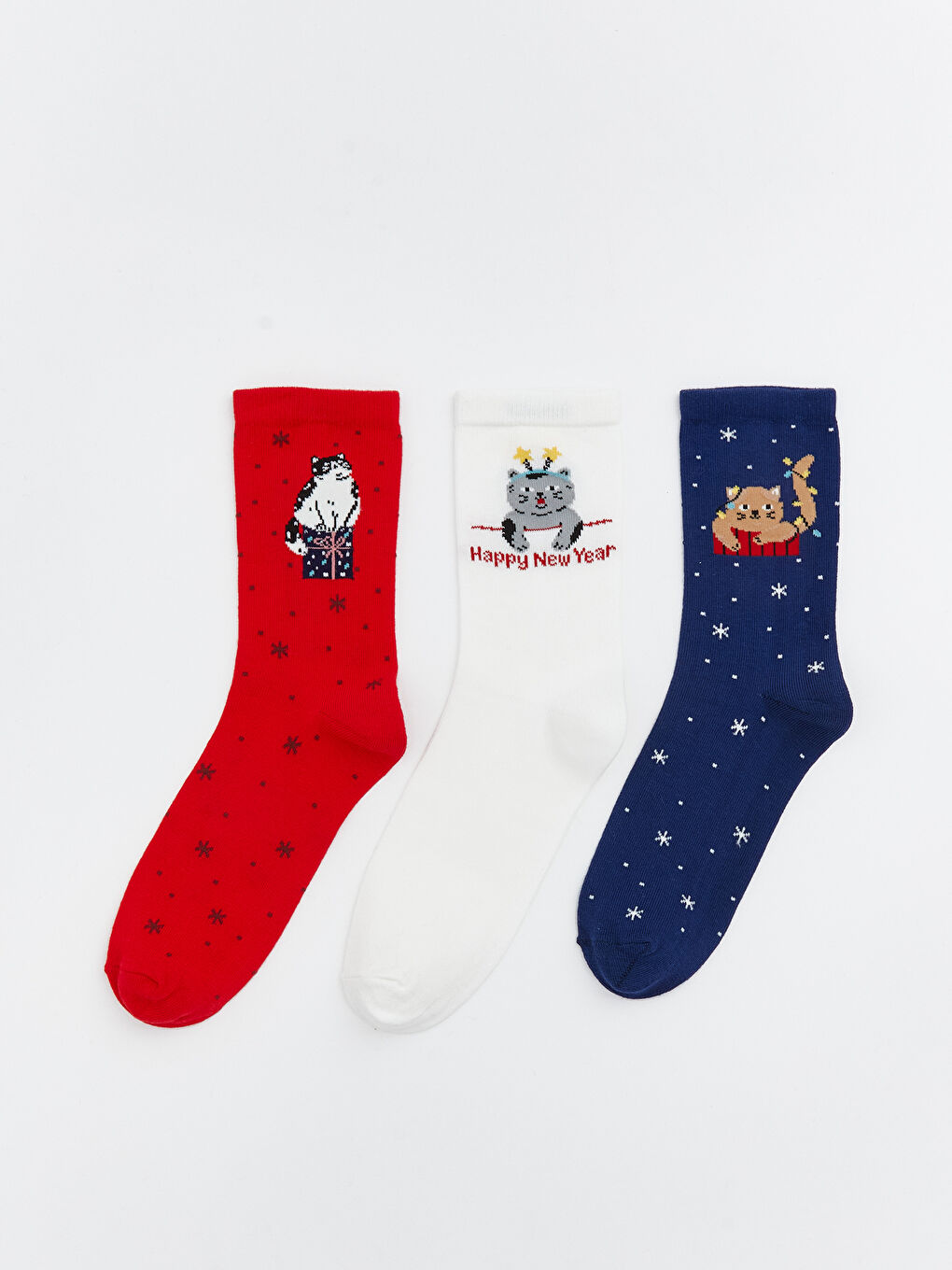 New Year Themed Women's Ankle Socks 3-Pack