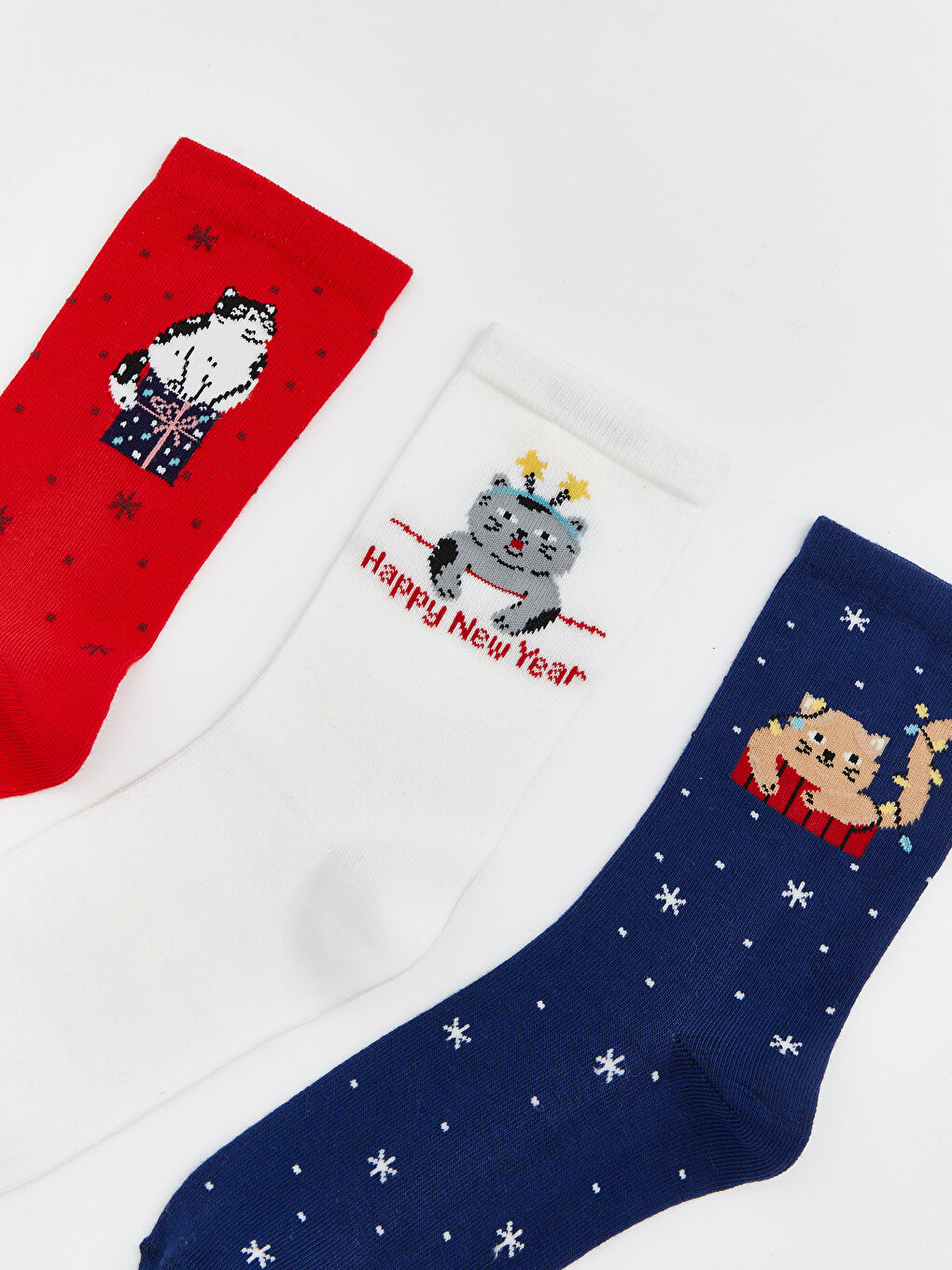 New Year Themed Women's Ankle Socks 3-Pack-2