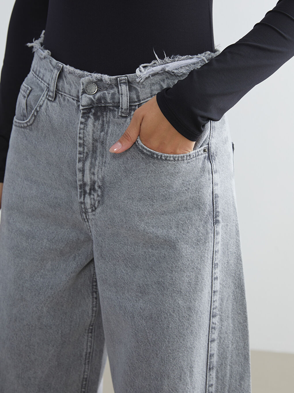 LCW Jeans Wideleg Women's Jeans -W5J706Z8-GRD