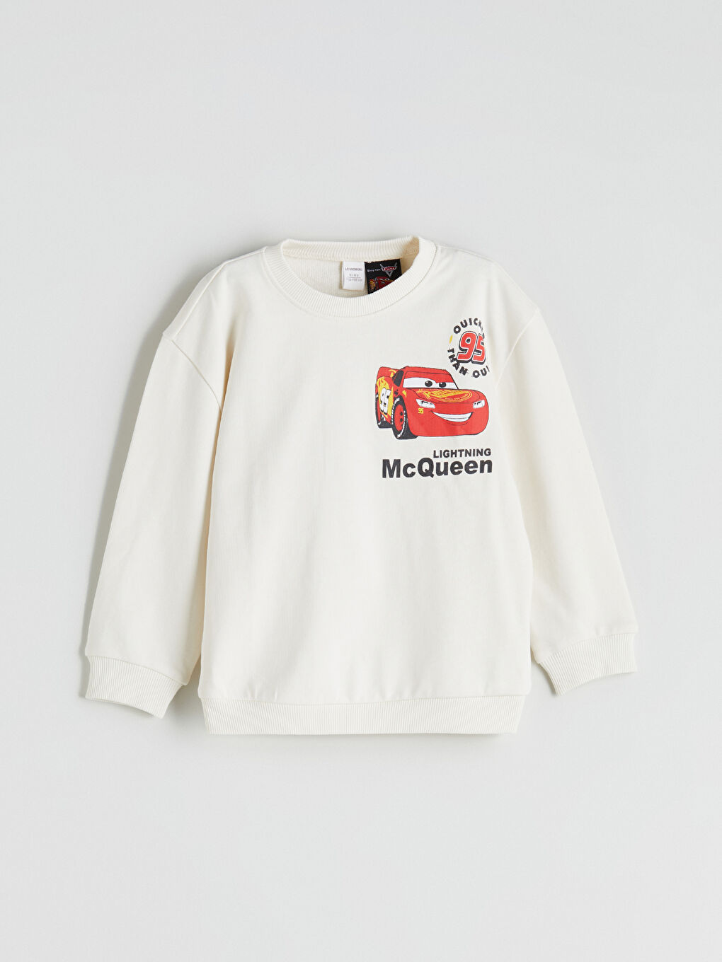 Bej Arabalar Baskılı Erkek Çocuk Sweatshirt