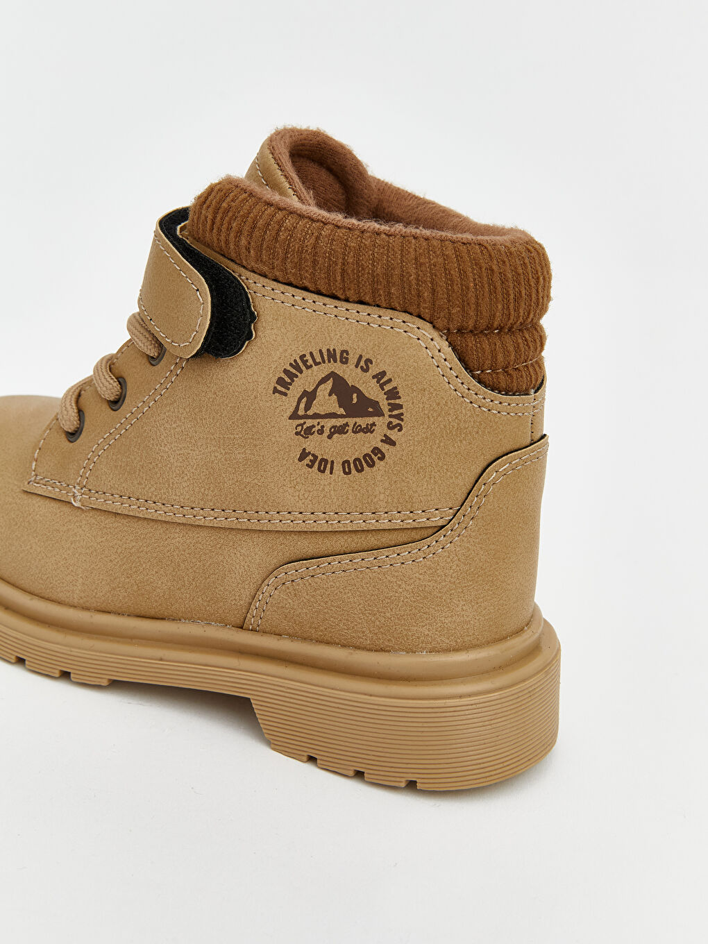 Kahverengi Bağcık ve Cırt Cırtlı Erkek Çocuk Bot-4