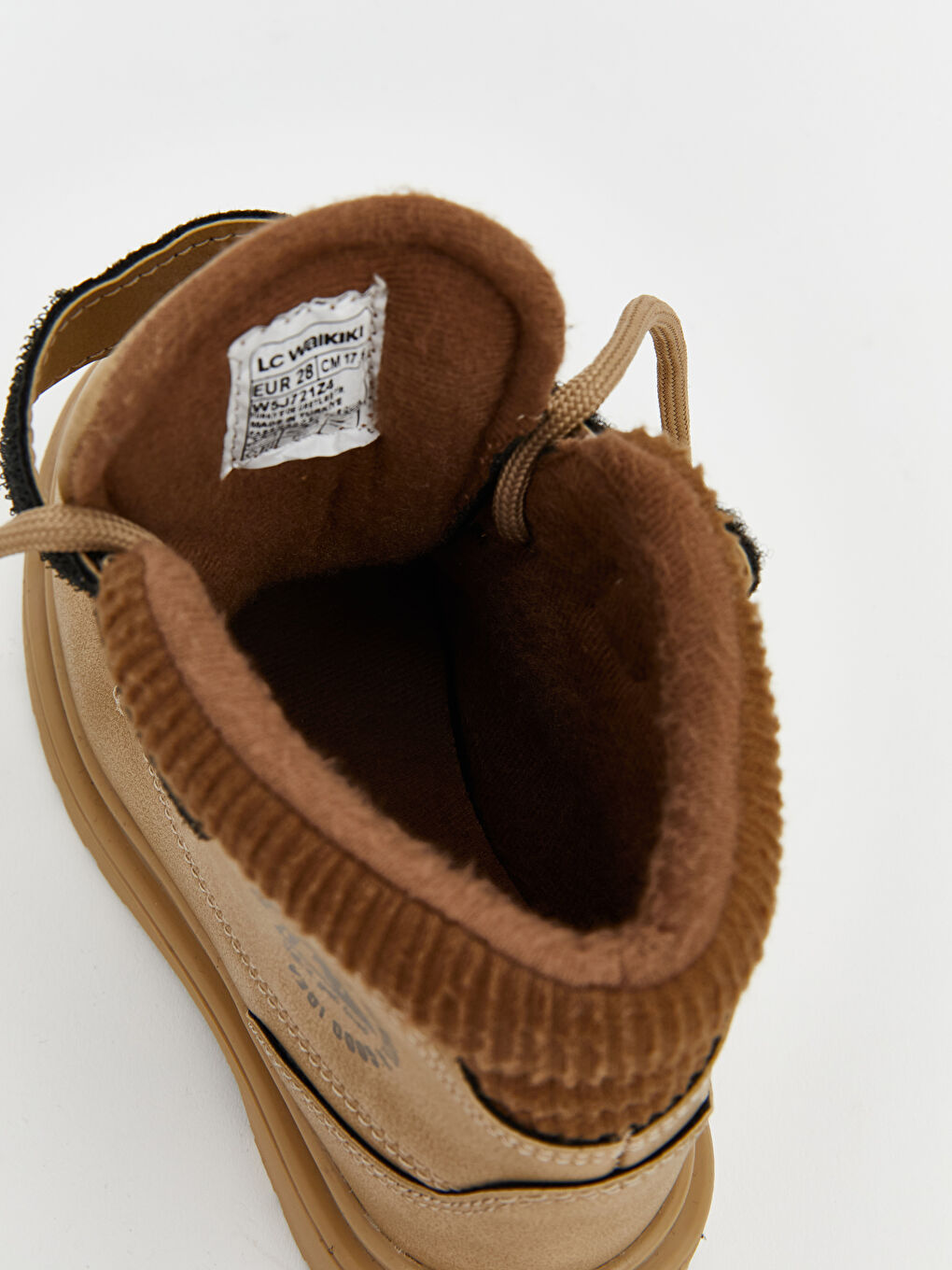 Kahverengi Bağcık ve Cırt Cırtlı Erkek Çocuk Bot-5