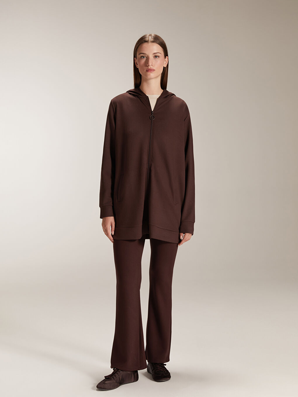 Woman BROWN Leggings-3