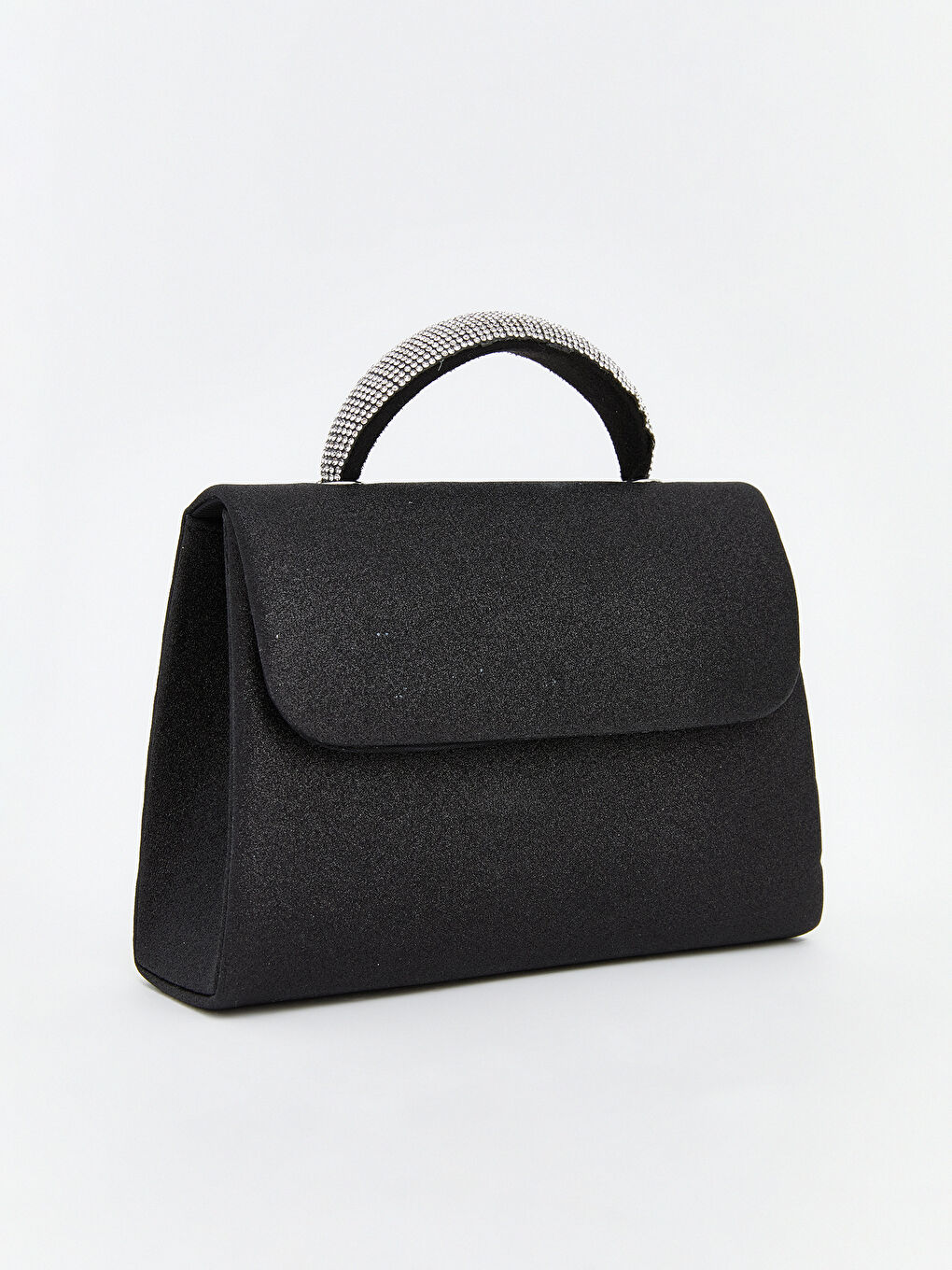 Siyah Zincir Askılı Taşlı Kadın Omuz Çantası-1