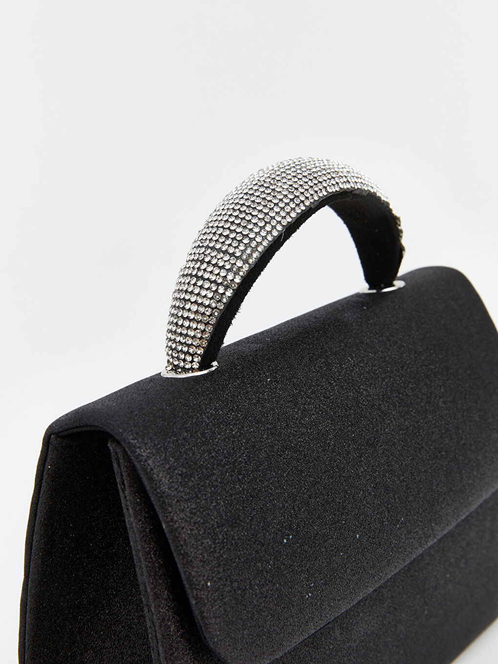 Siyah Zincir Askılı Taşlı Kadın Omuz Çantası-2