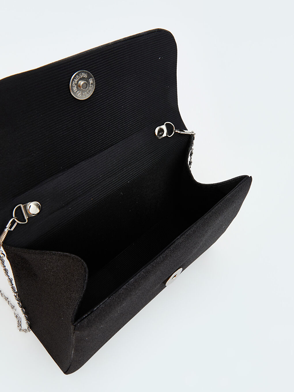 Siyah Zincir Askılı Taşlı Kadın Omuz Çantası-3