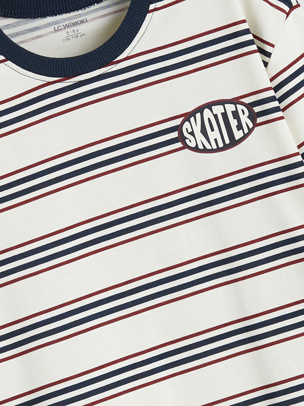 Crew Neck Striped Long Sleeve Boys' T-Shirt-1