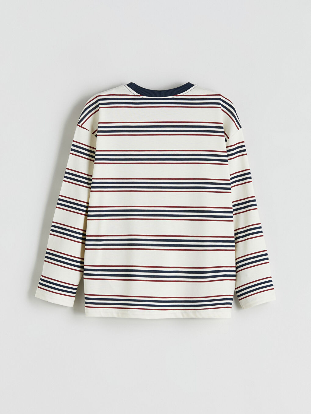 Crew Neck Striped Long Sleeve Boys' T-Shirt-2