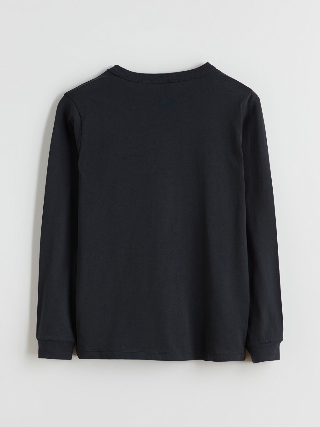 Siyah Bisiklet Yaka Baskılı Erkek Çocuk Tişört-2