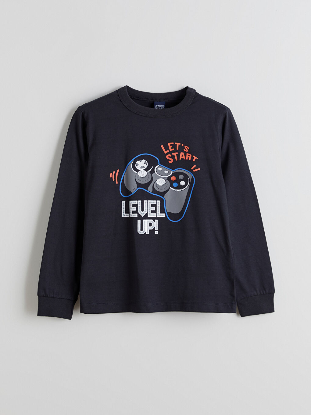 Siyah Bisiklet Yaka Erkek Çocuk Tişört